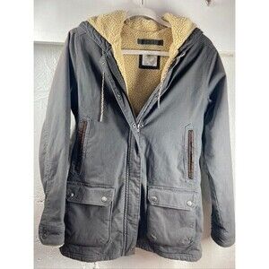 MK JACKSON HOLE WOMENS SMALL SHEPRA LINED COTTON HOODED JACKET GRAY